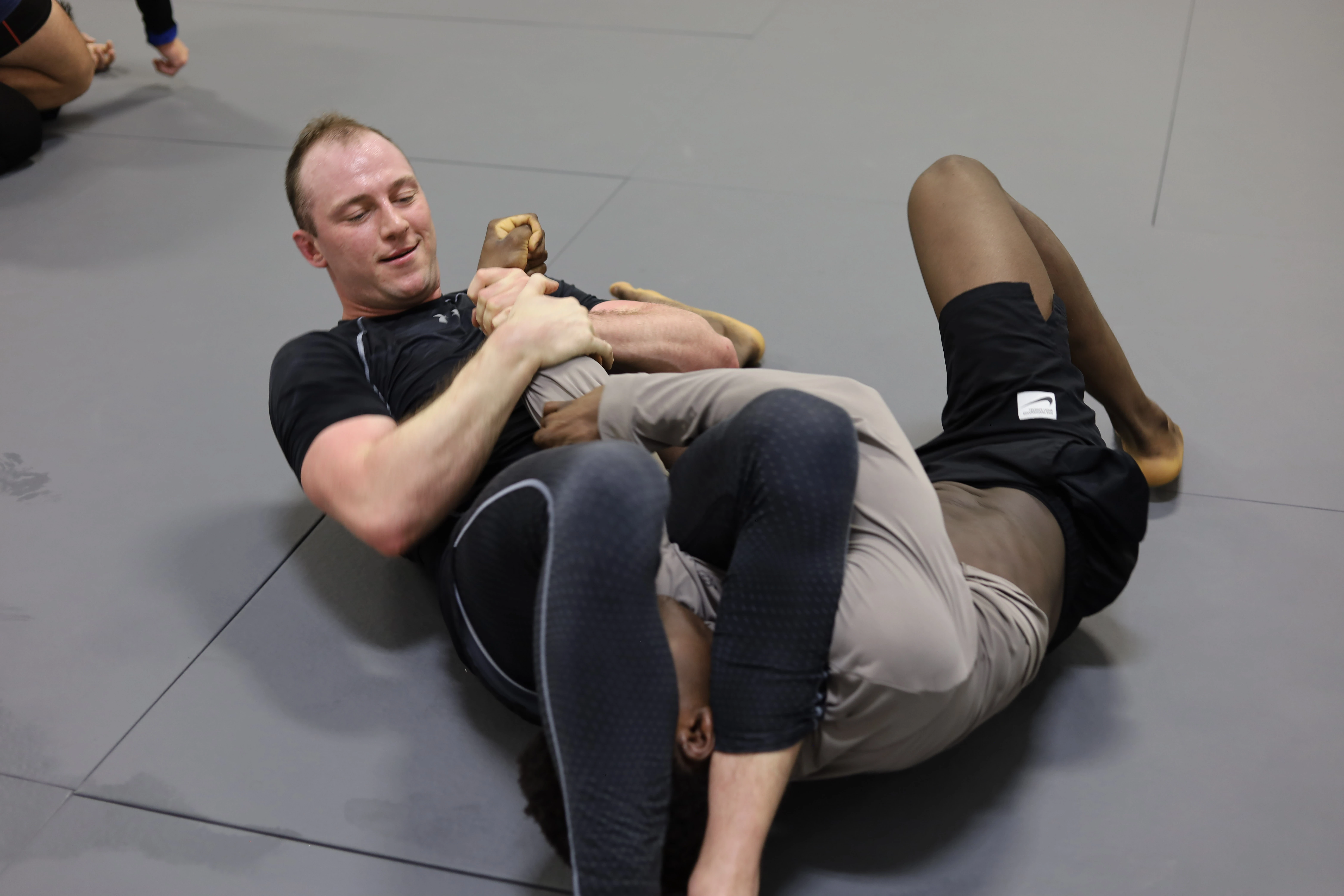 Brazilian Jiu-Jitsu armbar technique at Expedition BJJ in Regina, Saskatchewan