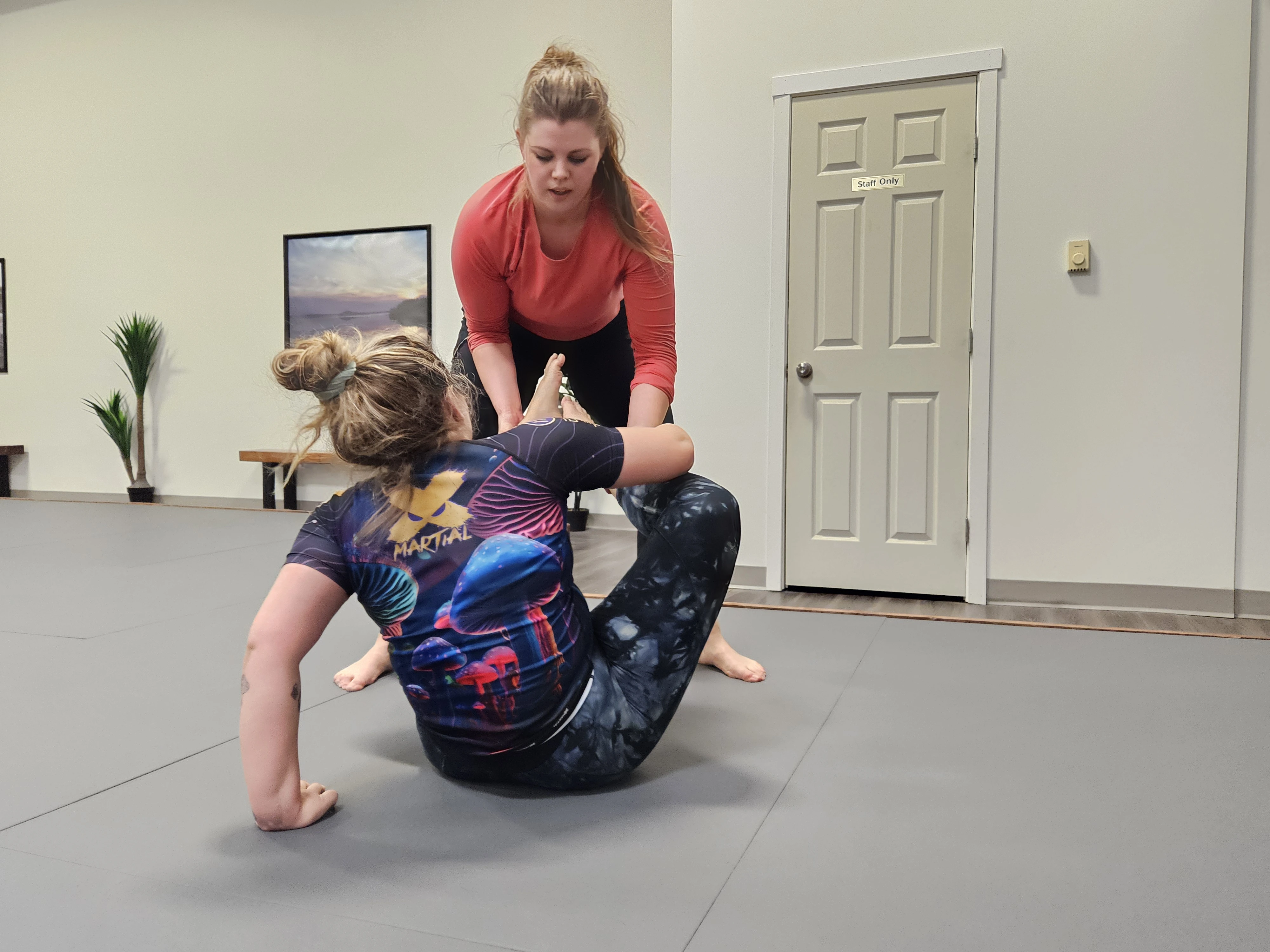 Women training Brazilian Jiu-Jitsu at Expedition BJJ in Regina, Saskatchewan